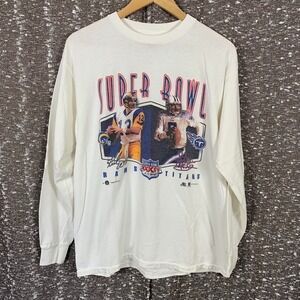 Vintage 2000 Super Bowl XXXIV St.Louis Rams vs Tennessee Titans Shirt Size L